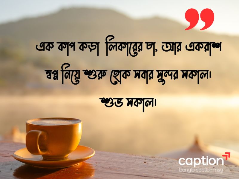 শুভ সকালের ক্যাপশন