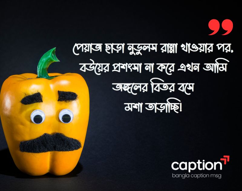 বউয়ের হাতের রান্না নিয়ে ক্যাপশন