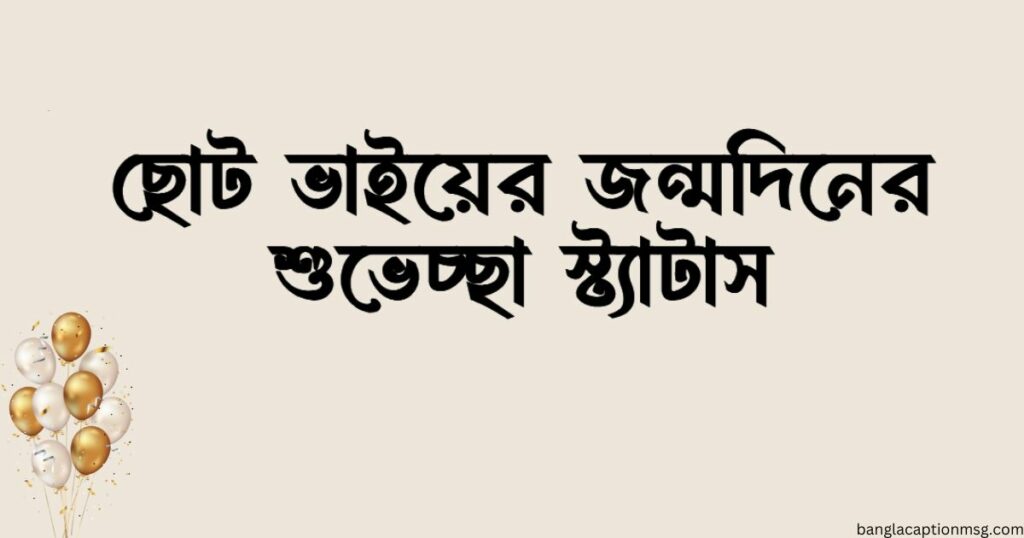 ছোট ভাইয়ের জন্মদিনের শুভেচ্ছা স্ট্যাটাস