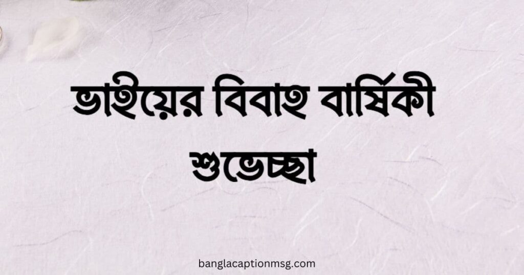 ভাইয়ের বিবাহ বার্ষিকী শুভেচ্ছা